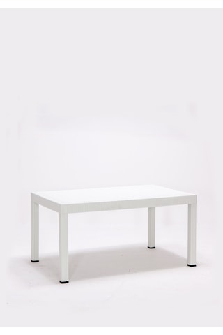 Rattan Lüx Dikdörtgen Beyaz Masa Takımı Bahçe&balkon Beyaz