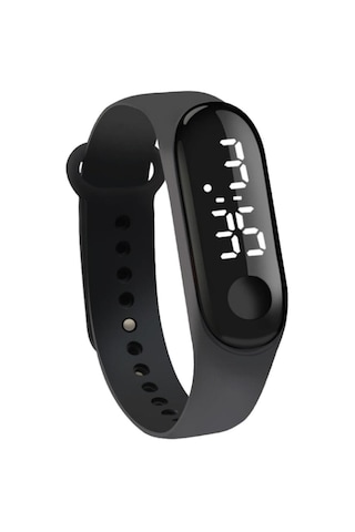 Homyl Led Dijital Saat Lüks Dokunmatik Ekran Silikon Kayış Kol