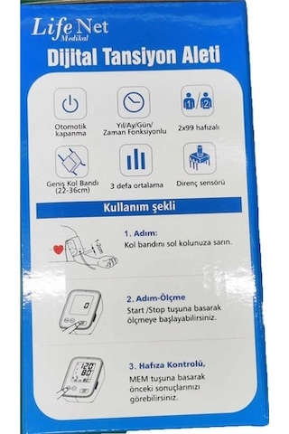 Life Net Medikal Türkçe Konuşan Üst Koldan Dijital Tansiyon Aleti WBP114