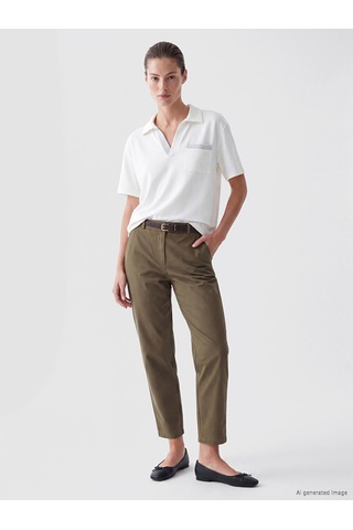 Lcw Everyday Ekru Polo Yaka Kadın Tişört