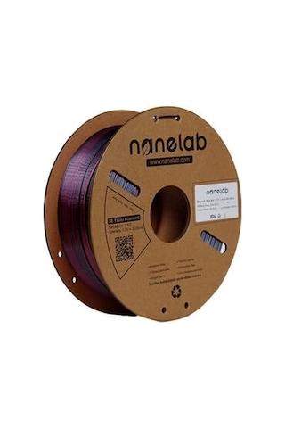 Nanelab Çift Renkli Silk Pla Filament - Siyah-kırmızı - 1.75mm - 1kg