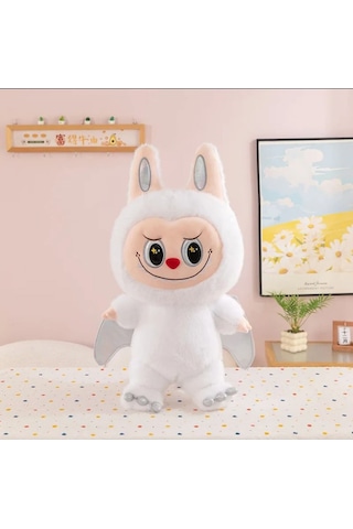 Beyaz Dragon Labubu Peluş Oyuncak Kanatlı Kuyruklu Seri Labubu Peluş Oyuncak