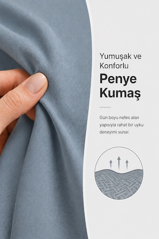%100 Pamuk Penye Lastikli Çarşaf - Çift Kişilik Gri