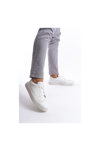 Mubiano Hakiki Deri Erkek Spor Ayakkabı & Sneaker Beyaz-mbkry013-b Beyaz