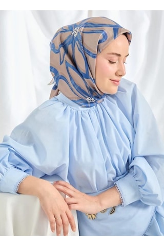 Silk Home Twill İpek Eşarp - 11548-17 Koyu Vizon