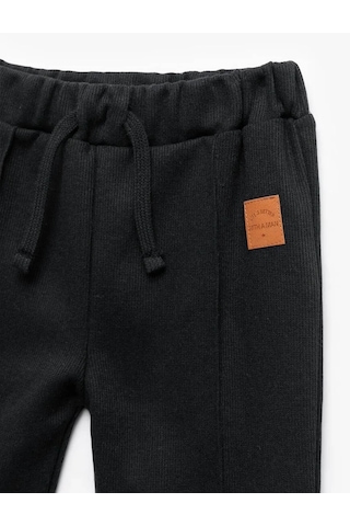 Koton Beli Lastikli Cepli Basic Jogger Siyah Erkek Çocuk Eşofman Altı 6wmb40036tk Siyah