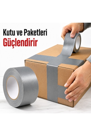 Sanplaza Gri Duct Tape Güçlü Çok Amaçlı Tamir Ve Tadilat Bandı 48 Mm X 10 Mt 12 Adet