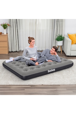 Bestway Ultra Queen 2 Kişilik Şişme Yatak 191x137x22cm 671gz Gri