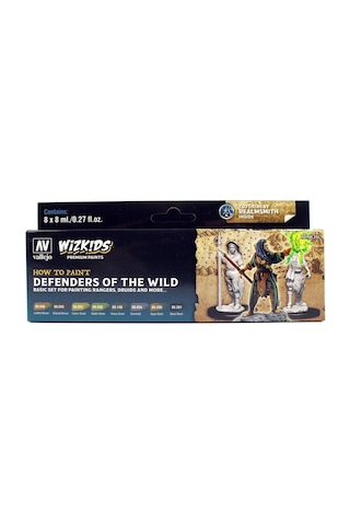 Vallejo 80255 8x8 Ml. Defenders Of The Wild, Wizkits Serisi Model Boyası Seti Renkli