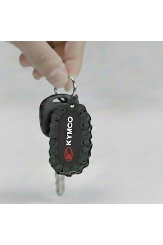 Kymco Markalı Motosiklet İçin Anahtarlık Siyah - Kırmızı