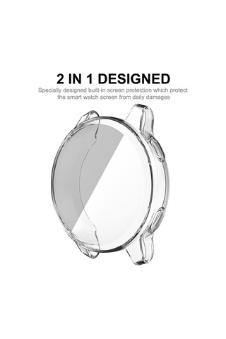 Garmin Venu 2s 40mm / Vivoactive 4s 40mm İçin Enkay Hat-prince Tam Kapatıcı Şeffaf Tpu Yumuşak Kılıf