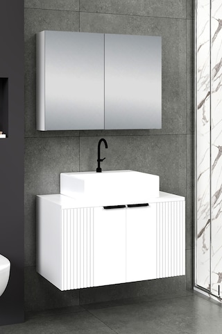 %100 Mdf 65 Cm Chester Banyo Dolabı Beyaz