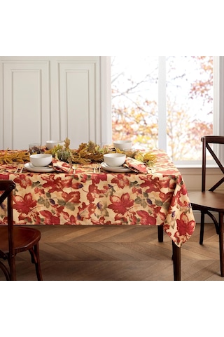 Elrene Home Fashions Hasat-festival Sonbahar Baskılı Masa Örtüsü, 152 Cm X 213 Cm, Dikdörtgen Çok Renkli