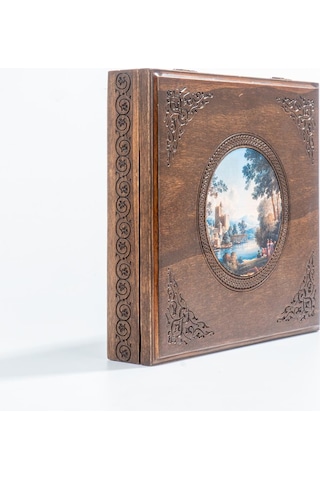 Saray Bahçesinde Gezinti Küçük Boy Vintage Masif Kutu