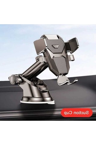 Createtech Enayi Ayarlanabilir Araç Telefonu Tutucu Için Hava Firar Klip Dağı Cep Standı Black Sucker Type - -