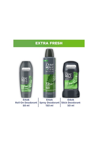 Dove Men +care Advanced Erkek Deodorant Extra Fresh 150 Ml + Roll On 50 Ml + Stick 50 Ml