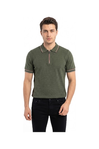 Raymons Erkek Polo Yaka Kısa Kollu Triko Tişört Regular Kalıp Bgl-st05557 Haki