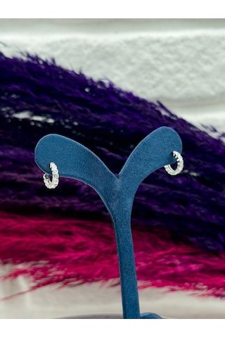 925 Ayar Gümüş Halka Modeli Çocuk Küpesi Zarif Gümüş Küpe Gümüş