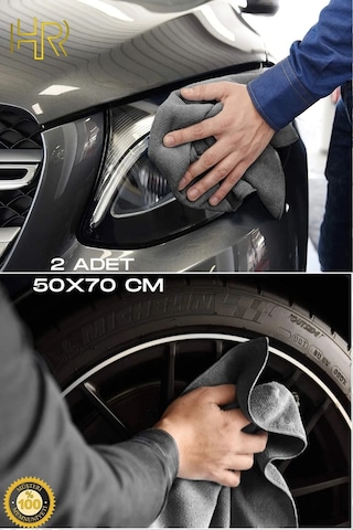 2 Adet Mikrofiber Oto Yıkama Ve Araba Kurulama Bezi Büyük Boy