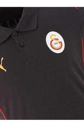 Galatasaray Lisanslı A-takım Lazer Kutulu Kişiye Özel Polo Yaka Siyah T-shirt SIYAH