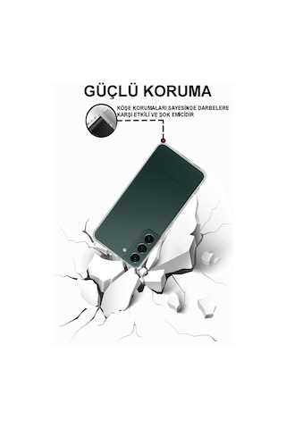 Samsung Galaxy Uyumlu S22 Kılıf Kamera Korumalı Tıpalı Şeffaf Silikon Kapak