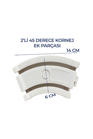 2'li 45 Derece Konrej Dönüş Ek Parçası Dayanıklı Ve Güvenli Bağlantı Aparatı
