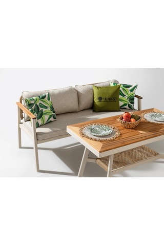 Onyx Midi Bahçe & Balkon Oturma Grubu Krem