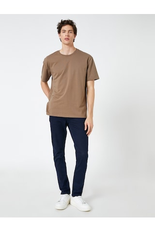 Koton Slim Fit Kot Pantolon Cepli Düğmeli Koyu İndigo 3spm40002nd 3SPM40002ND741 İndigo
