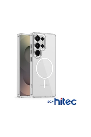 Schitec Samsung Uyumlu Galaxy S25 Ultra Magsafe Özellikli Şeffaf Kılıf