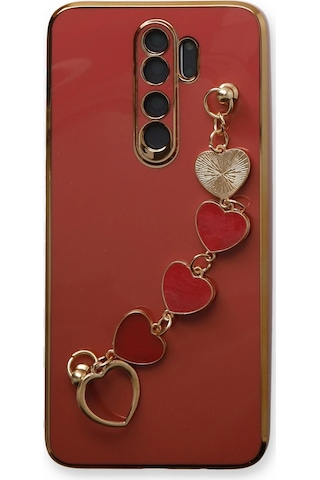 Gld-spt- Newface Xiaomi Redmi Note 8 Pro Kılıf Esila Silikon - Kırmızı