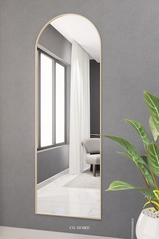 Dekoratif Ayna Oval Boy Ayna Duvar Aynası 180x60 Cm 180 X 60 Gold 18061806776 Gold