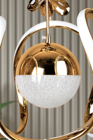 Clasy Model Gold Kaplama Metal Salon Mutfak Oturma Yatak Odası Modern Led Beyaz Işık Avize Gold