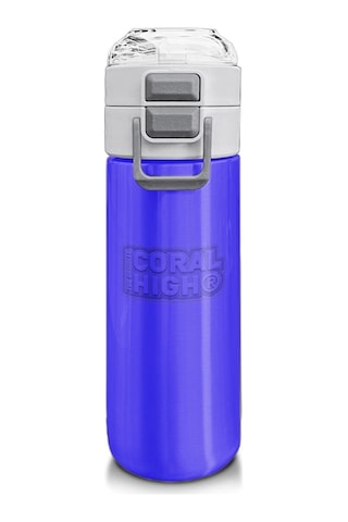 Coral High 500 Ml Pipetli Ve Direkt İçim Çelik Termos/matara - Erkek Çocuk - Açık Mor Çok Renkli