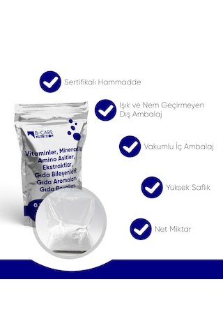 B-care Nutrition D-mannoz D-mannose Saf Katkısız Aromasız Toz Hammadde 0,25 Kg 250g.