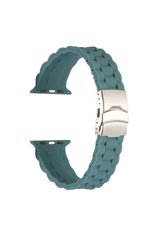 Ekılıf - Apple Uyumlu Watch 44mm - Kordon Silikon Kordon Krd-72 - Pembe