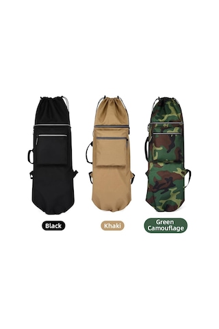 Dış Mekan Sporları, Kaykay Ekipman Aksesuarları İçin Ayarlanabilir Kayışlar Ve Birden Fazla Cepli Yansıtıcı Kaykay Sırt Çantası