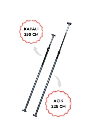 Yük Tutucu Ştanga Alüminyum 190 - 225 Cm