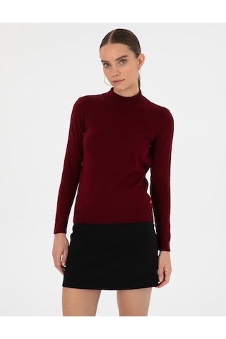 Pierre Cardin Kadın Vişne Kazak /triko 50315768-vr223 Vişne