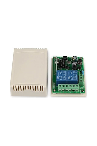 2 Kanallı, 220 Volt 433 Mhz. Uzaktan Kumandalı Modül. 1 Kumanda