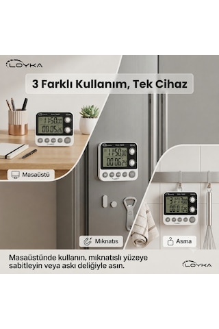 Loyka Ge200 Çift Ekranlı Dijital Zamanlayıcı Ve Kronometre