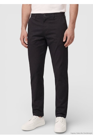 Ramsey Siyah Dokuma Regular Fit Casual Pamuk Karışımlı Pantolon siyah