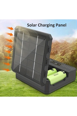 Besthome1 Dream011 Siyah 1 Takım Güneş Enerjili Usb Pil Şarj Cihazı 3.7v 26650 21700 18650 Power Bank