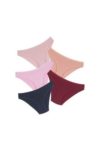 New Lilla 1001 Kadın 5'Lı Günlük Slip Külot (549351466) Çok Renkli