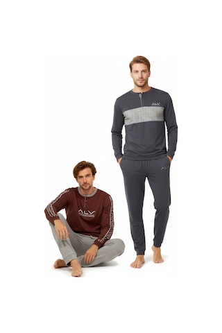 Bonbon Erkek Pamuklu Bohçalık Ve Çeyizlik 2 Adet 2'li Pijama Takımı Bb2226 Çok Renkli