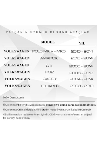 Volkswagen Tiguan Touran 2005-2014 İçin Cam Açma Düğme Kapağı