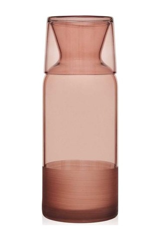 Rakle Matte Bardaklı Sürahi - Kahverengi - 700 Ml