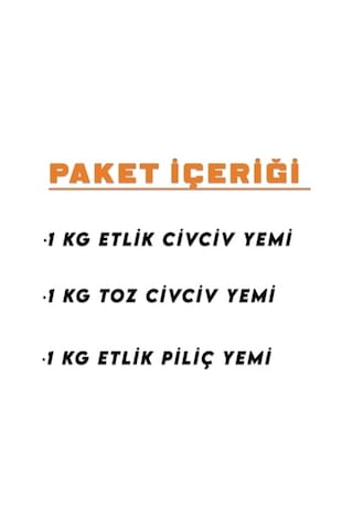 İpek Değirmen 3 Kg Tavuk Civciv Yem Paketi Etlik Toz Civciv Yemi 0.75 LT - 2.5 LT - 12 KG