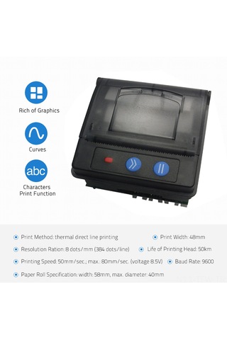 Tenfowee 58mm Termal Yazıcı Modülü - Ttl+rs232+usb Arayüzü, Hızlı Yazdırma, 40mm Kağıt Bobini, 5v-9v Geniş Voltaj Desteği