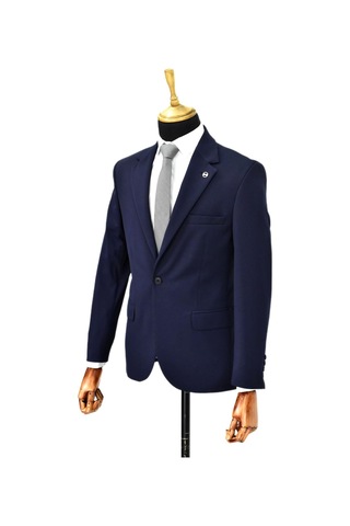 Erkek Lacivert Tek Spor Ceket Çift Yırtmaçlı Bgl-st03974 Lacivert