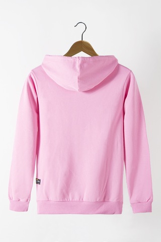 Terapi Men Erkek Pembe Kapüşonlu Kanguru Cepli Basic Sweatshirt Pembe
